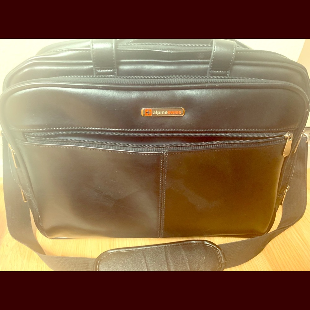 Alpine Swiss leather briefcase
